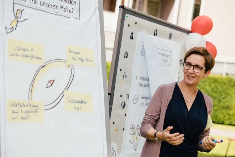 Personen im Kurs Tisch bei Competence on Top
