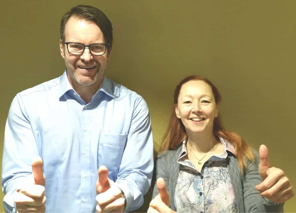 Christian Baudisch und Manuela Kulle, dvct-Trainierabsolventen des Zertifizierungstermins von Competence on Top in München